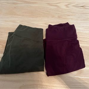 Two pairs of aerie cotton leggings